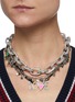 Figure View - Click To Enlarge - VENNA - Crystal embellished chain layered Love necklace