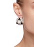 Figure View - Click To Enlarge - VENNA - Crystal pearl layered round stud earrings