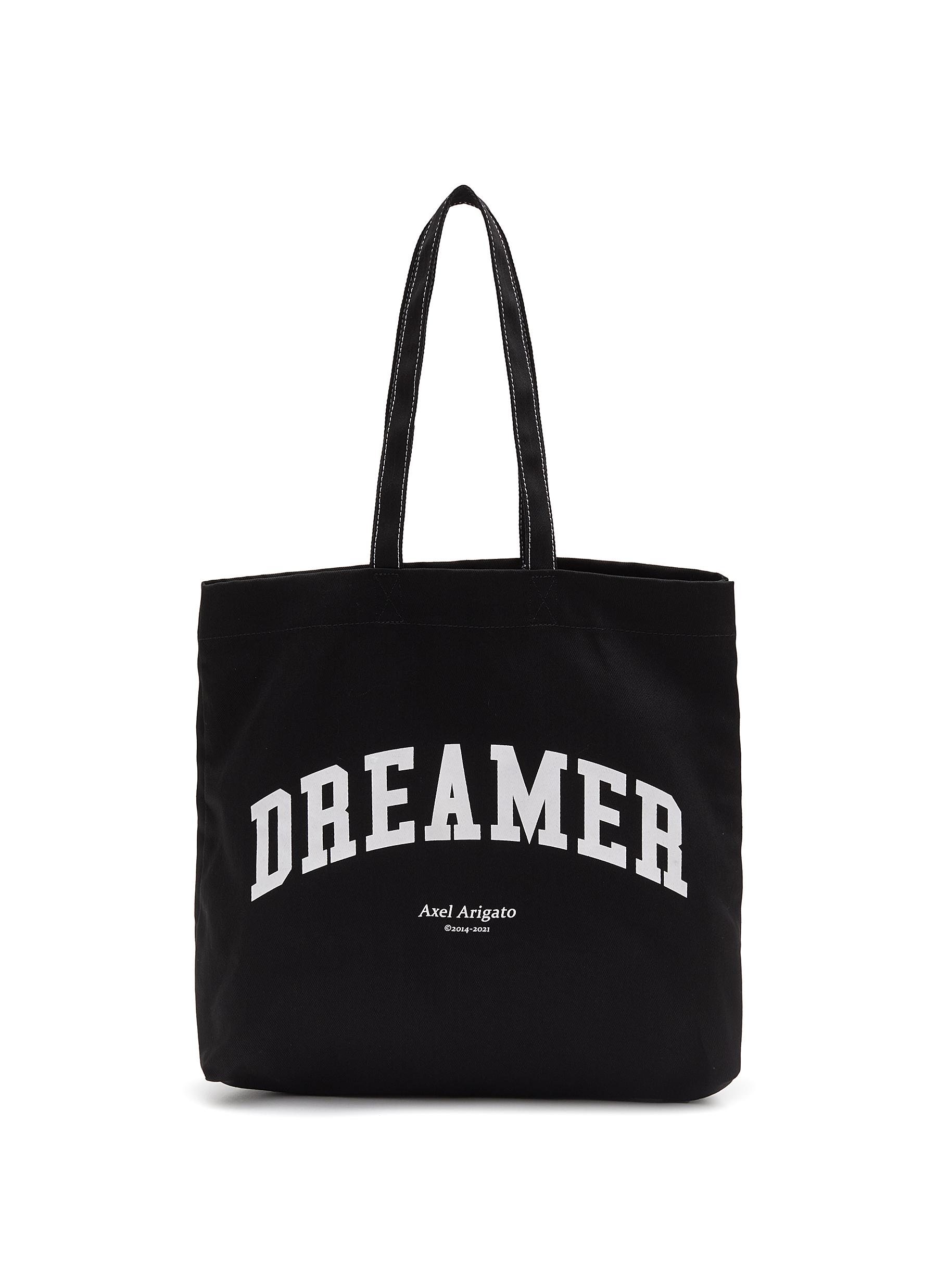Dreamer' Logo Print Cotton Tote