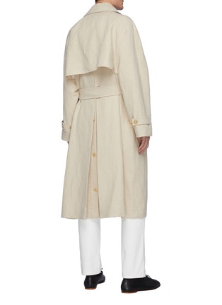 Back View - Click To Enlarge - THE ROW - Omar' Belted Linen Blend Trench Coat