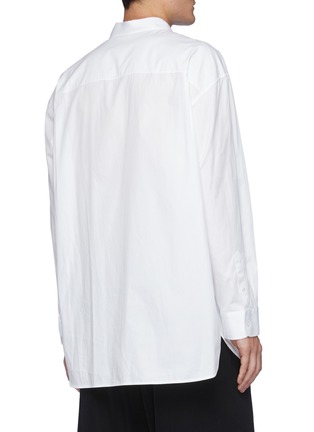 Back View - Click To Enlarge - THE ROW - Lukre' Drop Shoulder Cotton Shirt