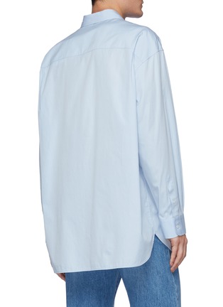 Back View - Click To Enlarge - THE ROW - Lukre' Drop Shoulder Cotton Shirt