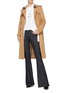 Figure View - Click To Enlarge - BURBERRY - Circular Back Logo Print Cotton Trench Coat