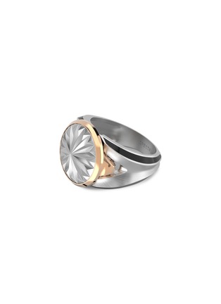 Detail View - Click To Enlarge - SPECTRUM - Gravity' Sunburst 9k rose gold silver ring