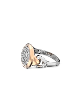 Detail View - Click To Enlarge - SPECTRUM - Diamond Orbit' platinum 18k rose gold ring