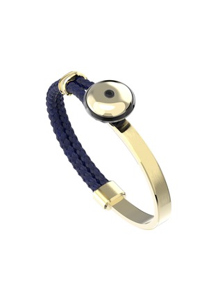 Detail View - Click To Enlarge - SPECTRUM - Gravity' spinel 9k gold leather bracelet