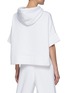 Back View - Click To Enlarge - STELLA MCCARTNEY - Mid Sleeve Drawstring Cotton Hoodie