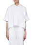 Main View - Click To Enlarge - STELLA MCCARTNEY - Mid Sleeve Drawstring Cotton Hoodie