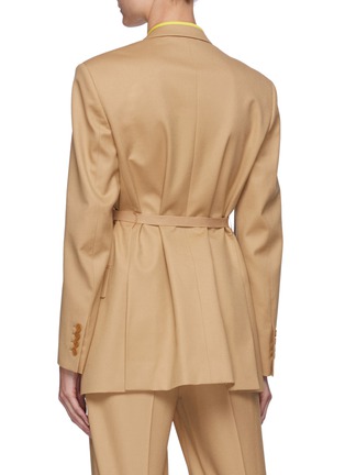 Back View - Click To Enlarge - STELLA MCCARTNEY - Lola' Belted Peak Lapel Wool Double Breasted Blazer