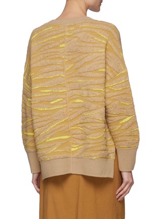 Back View - Click To Enlarge - STELLA MCCARTNEY - Tiger Print Wool Blend Jumper