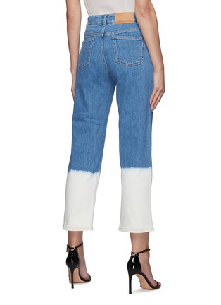 Back View - Click To Enlarge - STELLA MCCARTNEY - Dip Faded Hem Crop Flare Jeans