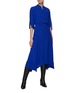 Figure View - Click To Enlarge - STELLA MCCARTNEY - 'Olivia' Mandarin Collar Asymmetric Hem Midi Shirt Dress