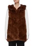 Main View - Click To Enlarge - YVES SALOMON - Chevron Rex Rabbit Fur Vest