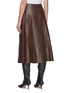 Back View - Click To Enlarge - YVES SALOMON - Lamb Leather A-line Skirt
