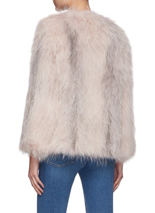 Back View - Click To Enlarge - YVES SALOMON - Arctic Marble Fox Fur Jacket