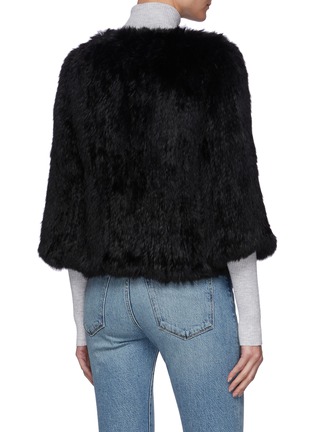 Back View - Click To Enlarge - YVES SALOMON - Knitted Rabbit Fur Mid Sleeve Jacket