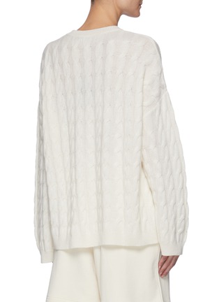 Back View - Click To Enlarge - LISA YANG - Seymour' Crew Neck Cable Knit Cashmere Sweater