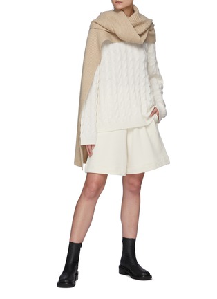 Figure View - Click To Enlarge - LISA YANG - Seymour' Crew Neck Cable Knit Cashmere Sweater