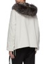 Back View - Click To Enlarge - YVES SALOMON ARMY - Fox Trim Chinchilla Lining Cropped Parka Jacket