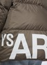  - ARMY BY YVES SALOMON - Reversible Two Tone Slogan Down Puffer Jacket