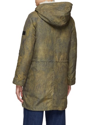 Back View - Click To Enlarge - YVES SALOMON ARMY - REVERSIBLE ARMY PRINT QUILTED PARKA COAT