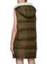 Back View - Click To Enlarge - YVES SALOMON ARMY - Tibetan Lambswool Collar Technical Puffer Vest