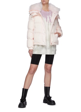 Figure View - Click To Enlarge - ARMY BY YVES SALOMON - Vaporous Lambswool Trim Down Puffer Jacket