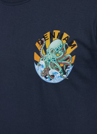  - DENHAM - Jayden' Octopus Print Cotton Crewneck T-Shirt