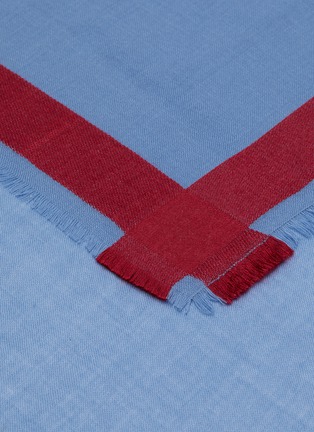 Detail View - Click To Enlarge - JOHNSTONS OF ELGIN - Wool, Cashmere and Silk Contrast Border Square Scarf