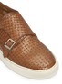 Detail View - Click To Enlarge - DOUCAL'S - 'Mike' basketweave leather monk strap sneakers