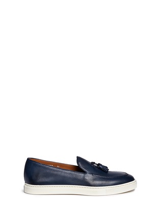 Main View - Click To Enlarge - DOUCAL'S - 'Mike' tassel leather loafers