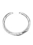  - JOHN HARDY - Lahar Silver Diamond Kick Cuff Bracelet — Size M