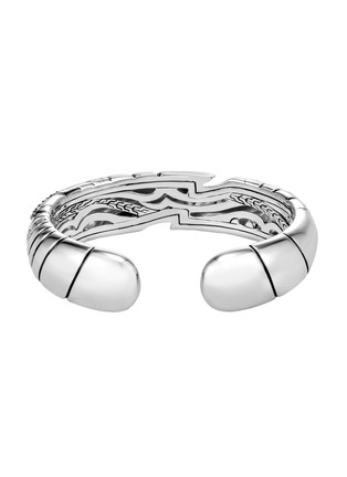 Back View - Click To Enlarge - JOHN HARDY - Lahar Silver Diamond Kick Cuff Bracelet — Size M