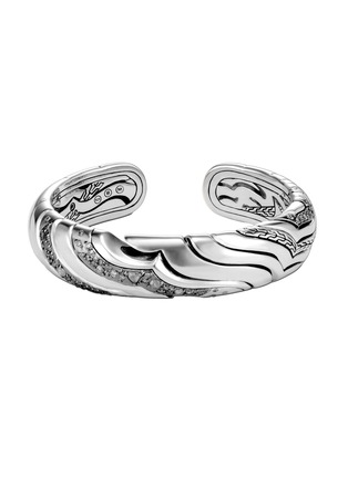 Main View - Click To Enlarge - JOHN HARDY - Lahar Silver Diamond Kick Cuff Bracelet — Size M