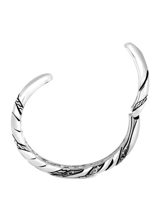 Detail View - Click To Enlarge - JOHN HARDY - Lahar' White and Grey Diamond Pave Kick Cuff