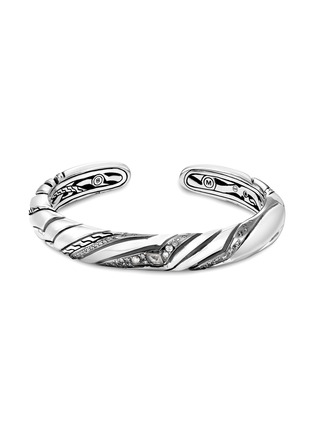 Main View - Click To Enlarge - JOHN HARDY - Lahar' White and Grey Diamond Pave Kick Cuff