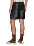 Back View - Click To Enlarge - NANUSHKA - Drawstring vegan leather shorts