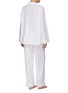 Front View - Click To Enlarge - LAGOM - MEDIUM PIPED PYJAMA SET — WHITE/PINK