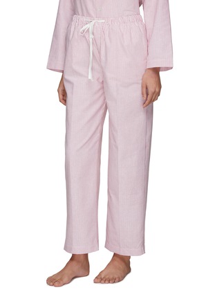 Detail View - Click To Enlarge - LAGOM - SMALL PIPED PYJAMA SET — LIGHT PINK/WHITE