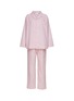 Main View - Click To Enlarge - LAGOM - SMALL PIPED PYJAMA SET — LIGHT PINK/WHITE
