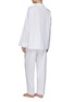 Front View - Click To Enlarge - LAGOM - SMALL PIPED PYJAMA SET — WHITE/BLUE