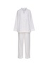 Main View - Click To Enlarge - LAGOM - LARGE PIPED PYJAMA SET — WHITE/PINK