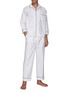 Detail View - Click To Enlarge - LAGOM - SMALL PIPED PYJAMA SET — WHITE/NAVY BLUE