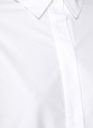  - LAGOM - MEDIUM LONG COTTON PYJAMA SHIRT — WHITE