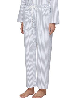 Detail View - Click To Enlarge - LAGOM - SMALL PIPED PYJAMA SET — WHITE/BLUE