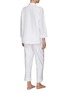 Back View - Click To Enlarge - LAGOM - LARGE PIPED PYJAMA SET — WHITE