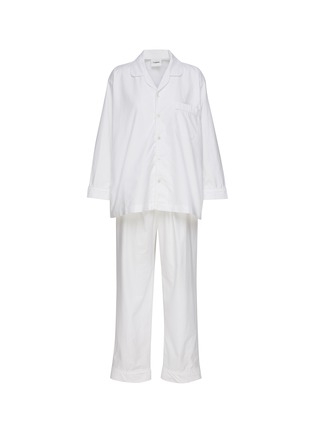 Main View - Click To Enlarge - LAGOM - LARGE PIPED PYJAMA SET — WHITE
