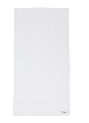 Main View - Click To Enlarge - LAGOM - Hög' Double Linear Embroidery 180G Cotton Towel — White