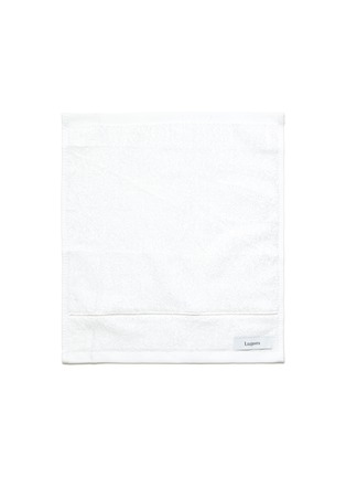 Main View - Click To Enlarge - LAGOM - HÖG' DOUBLE LINEAR EMBROIDERY 65G COTTON TOWEL — White