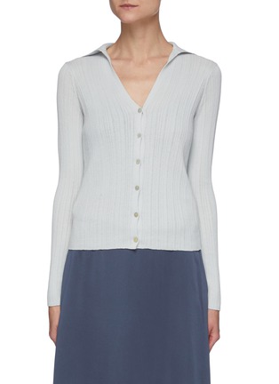 Main View - Click To Enlarge - VINCE - Ribbed cotton cardigan